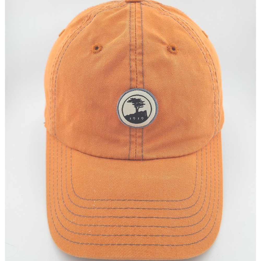 American Needle Pebble Beach Golf Cap Mens Orange Logo Adjustable Strapback Hat